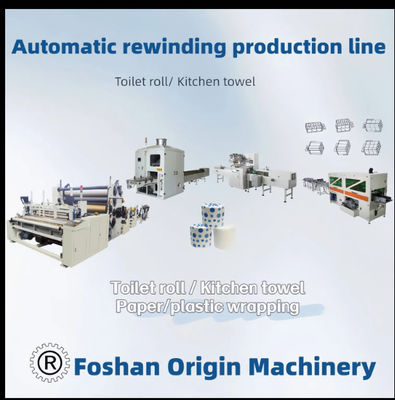 Ligne de production automatique de rouleaux de papier toilette / essuie-tout Jrt Maxi Rembobineuse