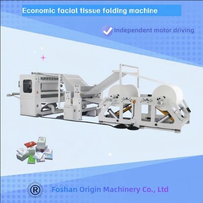 Scie à ruban pour la fabrication de papier facial en V, chaîne de production semi-automatique