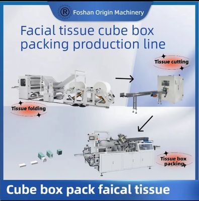 Ligne de production de papier facial plié en V - Machine automatique - Fabrication de papier intercalé - Essuie-mains
