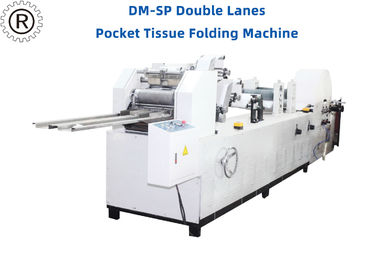 Vitesse fonctionnante se pliante de mini mouchoir de machine de tissu à voie unique de poche 550pcs/minute