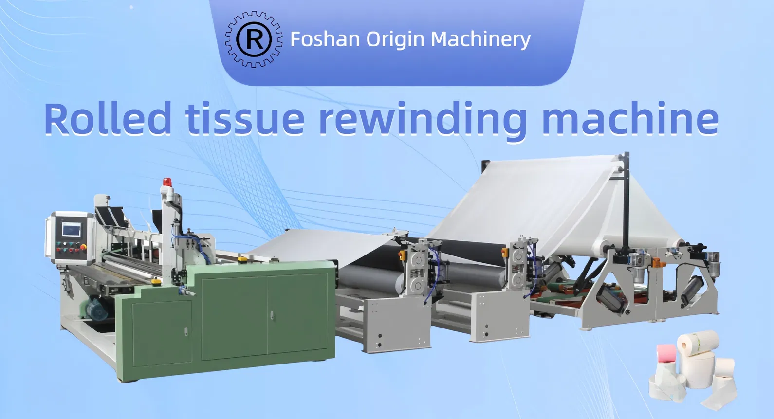 Ligne de production automatique de rouleaux de papier toilette / essuie-tout Jrt Maxi Rembobineuse 0