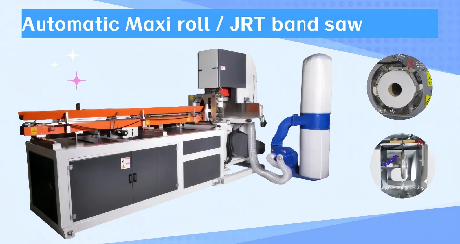 Maxi scie à bande à rouleaux JRT /HRT Machine de découpe à rouleaux industriels 0