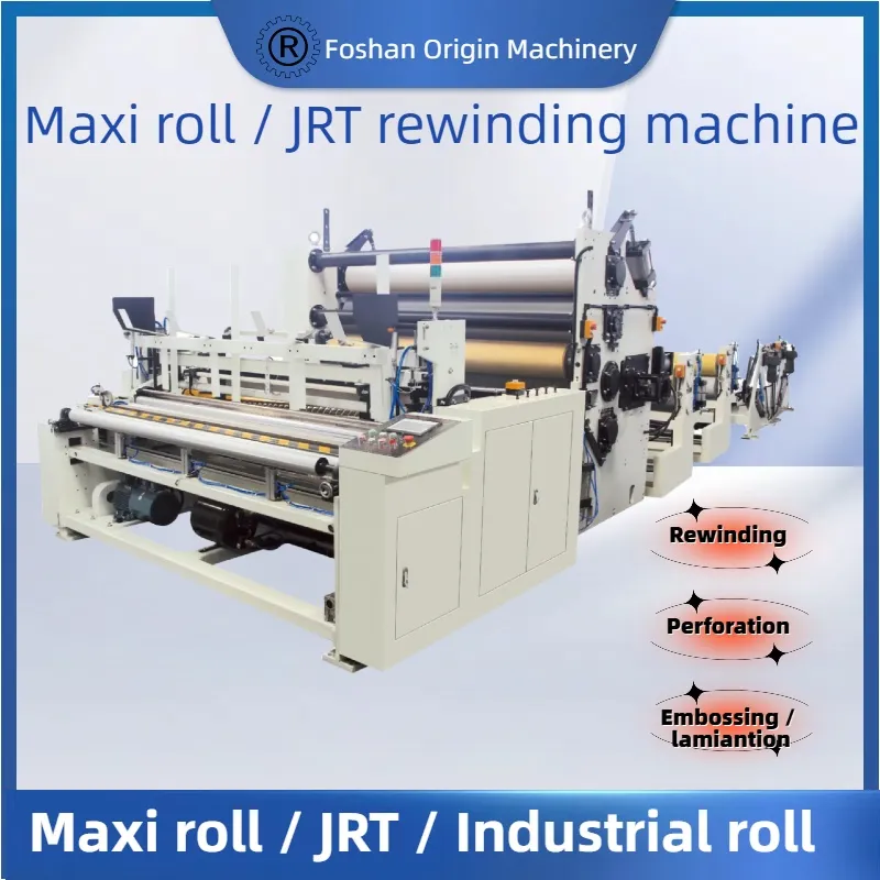 Rouleau de papier toilette Rouleau de cuisine Maxi rouleau Ligne de production de papier tissu à rouleaux multiples Rembobinage Coupe Emballage 0