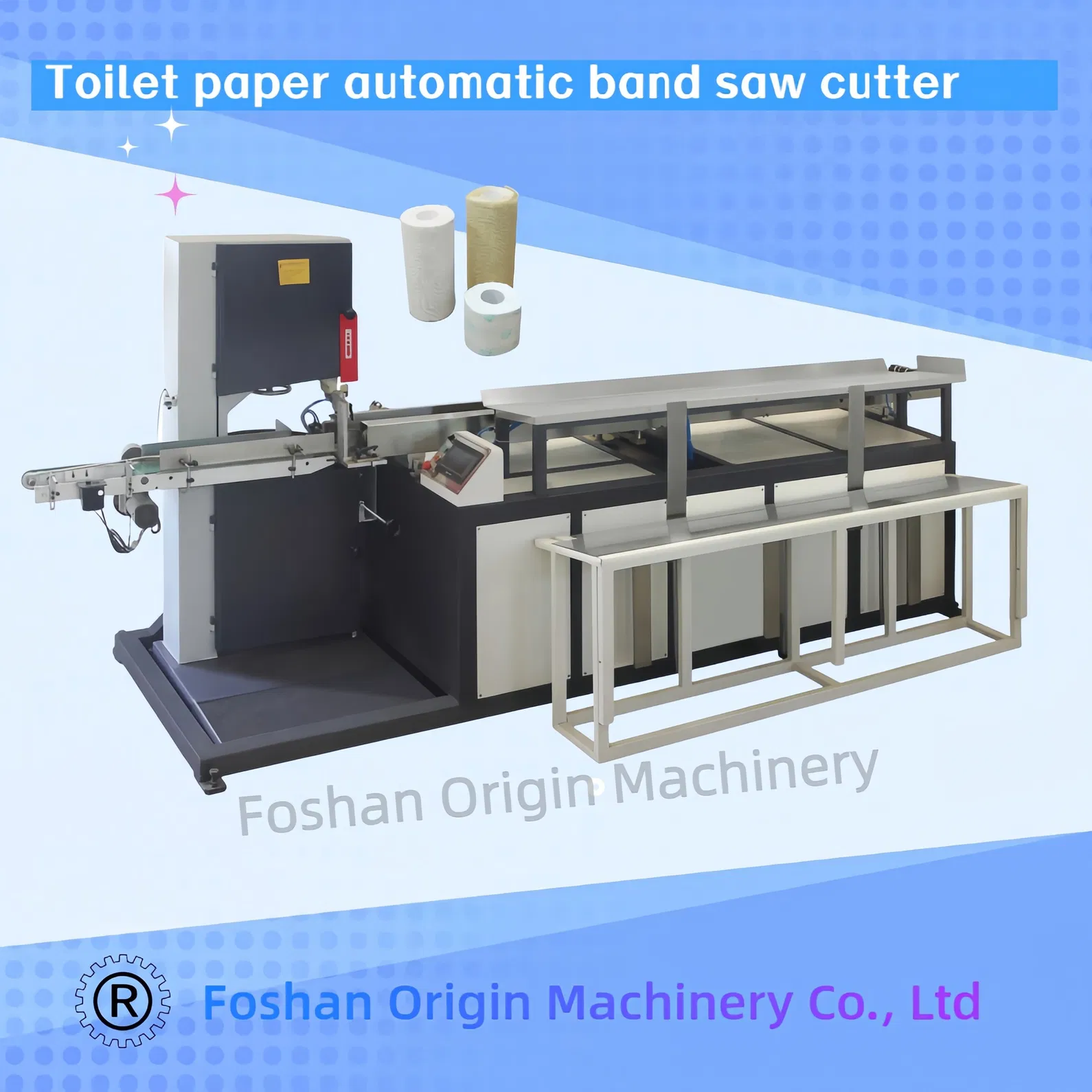 Rouleau de papier toilette Rouleau de cuisine Maxi rouleau Ligne de production de papier tissu à rouleaux multiples Rembobinage Coupe Emballage 6