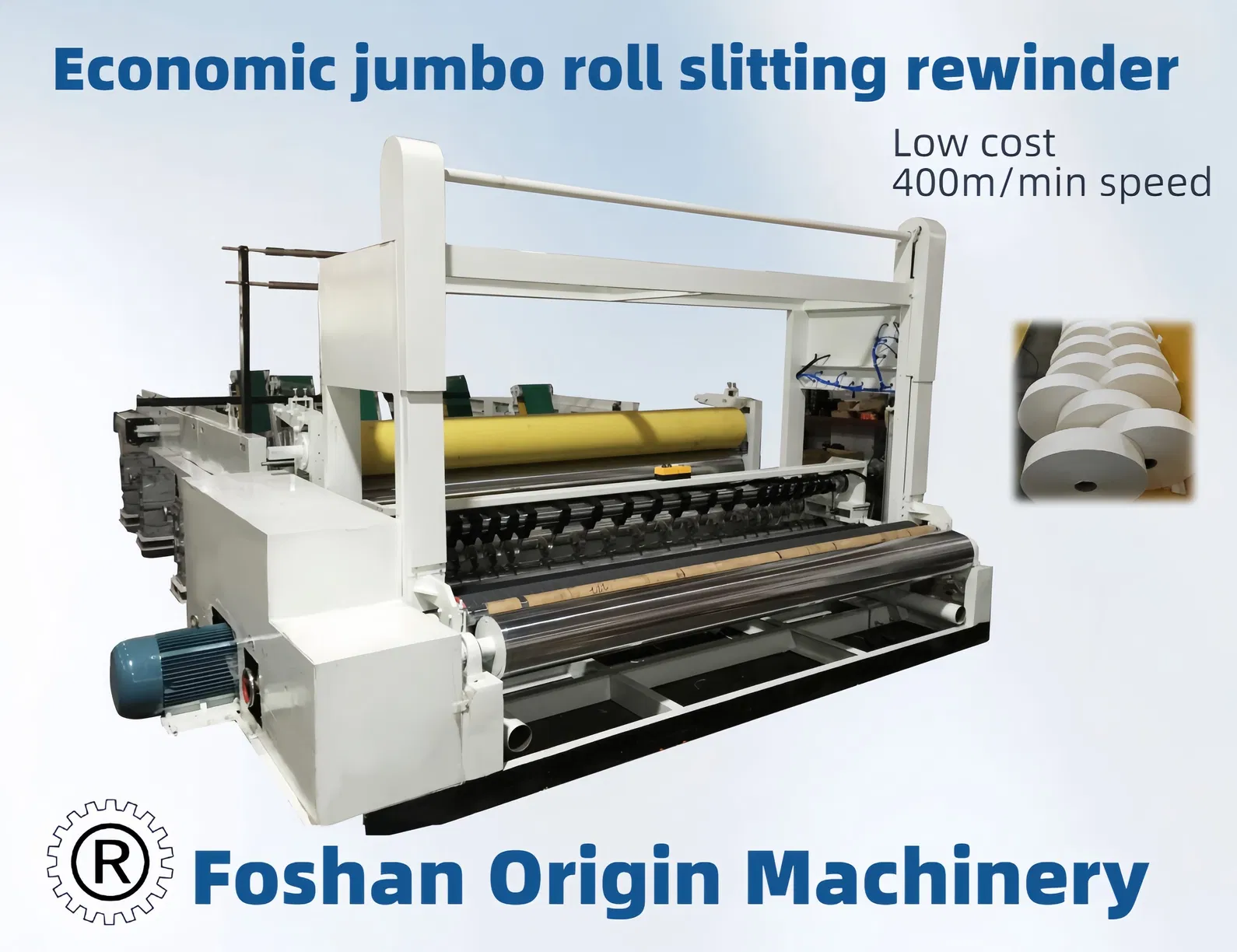 Machine de refente et de rebobinage de bobines mères finies de 1800 mm avec une bonne efficacité 0