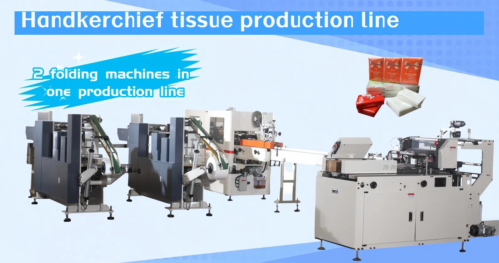 Machine d'emballage de paquets à grande vitesse pour l'emballage automatique de mouchoirs de poche, connexion facile, réglage des paramètres sur écran tactile 0