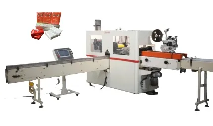 Machine d'emballage de paquets à grande vitesse pour l'emballage automatique de mouchoirs de poche, connexion facile, réglage des paramètres sur écran tactile 4