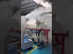 Ligne de production de tissus faciaux à tirage vers le bas / ligne de production de tissus faciaux à pliage à v avec transfert automatique